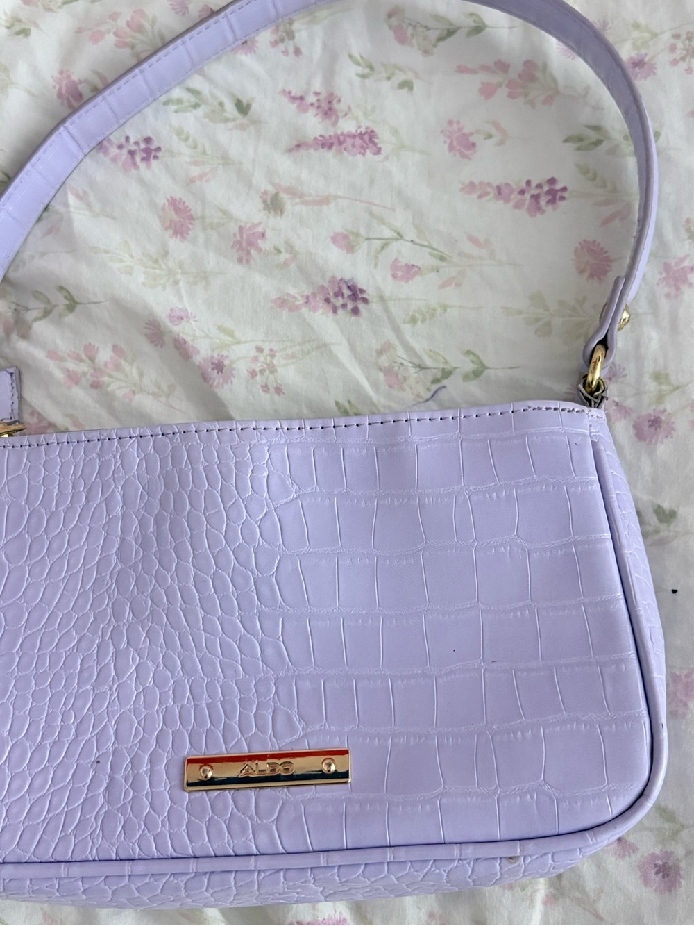 Lilac Croc Aldo Bag